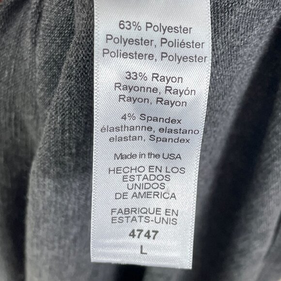 NEW Michael Stars Womens Large Charcoal Dress Tie Waist Dolman Sleeve - Picture 6 of 9